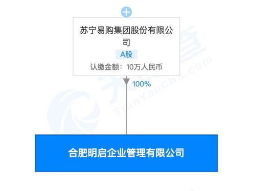 蘇寧集團全資控股，合肥明啟企業管理有限公司成立，拓展教育咨詢服務版圖